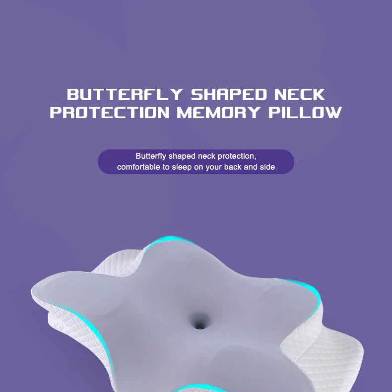 Orthopedic Memory Foam Pillow β Butterfly Shape for Neck Support