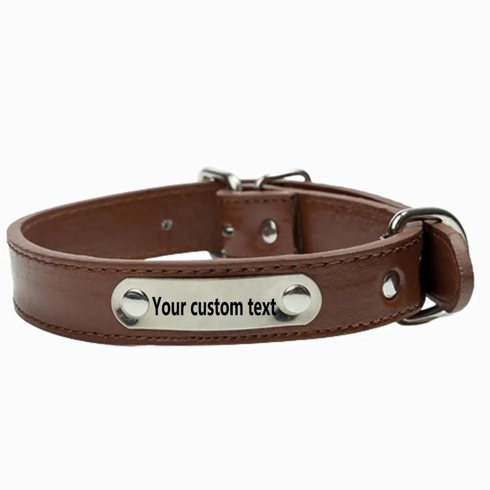 Custom Personalized Dog Collar With Name Engraved Id  Leather For All Types Of Puppies And Kittens