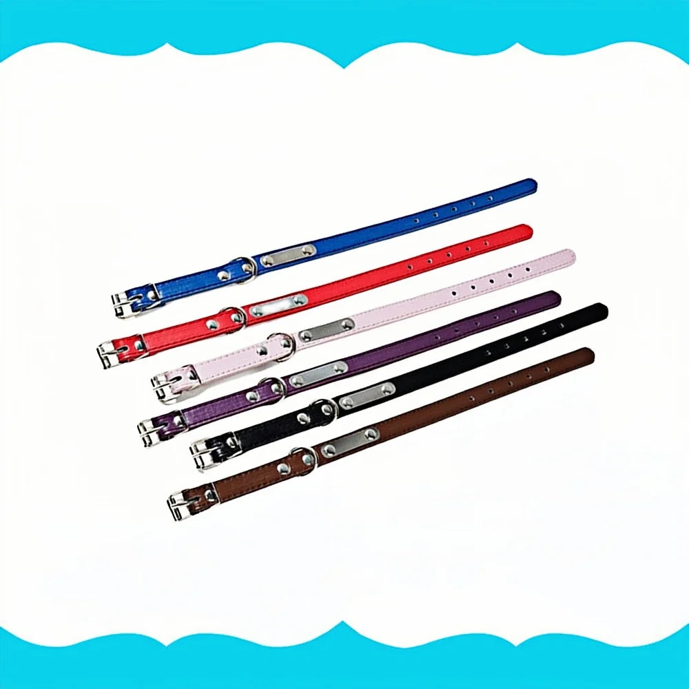 Custom Personalized Dog Collar With Name Engraved Id  Leather For All Types Of Puppies And Kittens