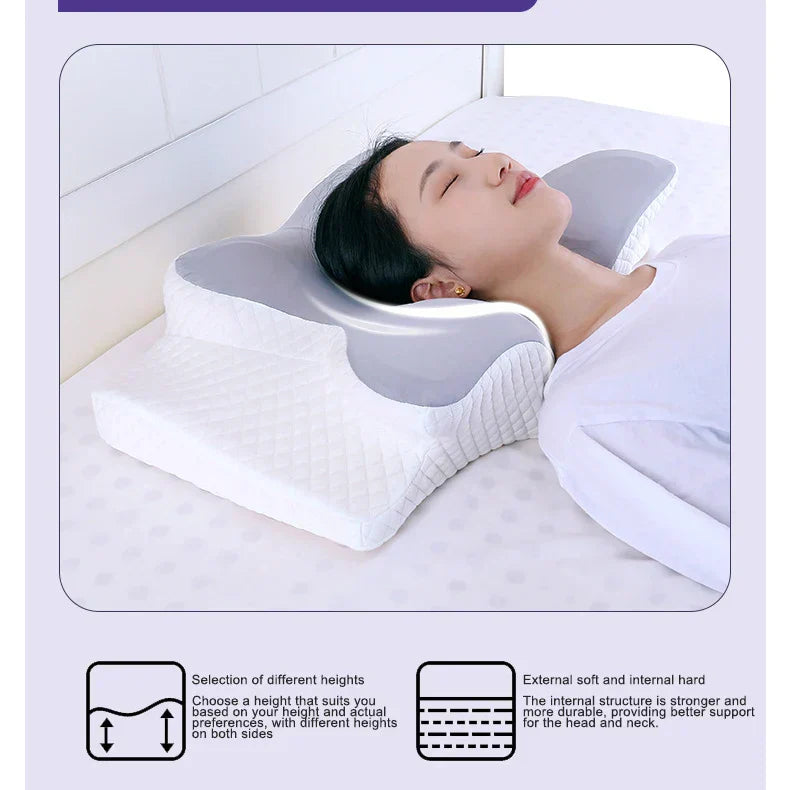 Orthopedic Memory Foam Pillow β Butterfly Shape for Neck Support