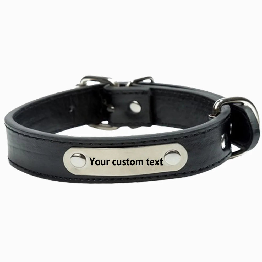 Custom Personalized Dog Collar With Name Engraved Id  Leather For All Types Of Puppies And Kittens